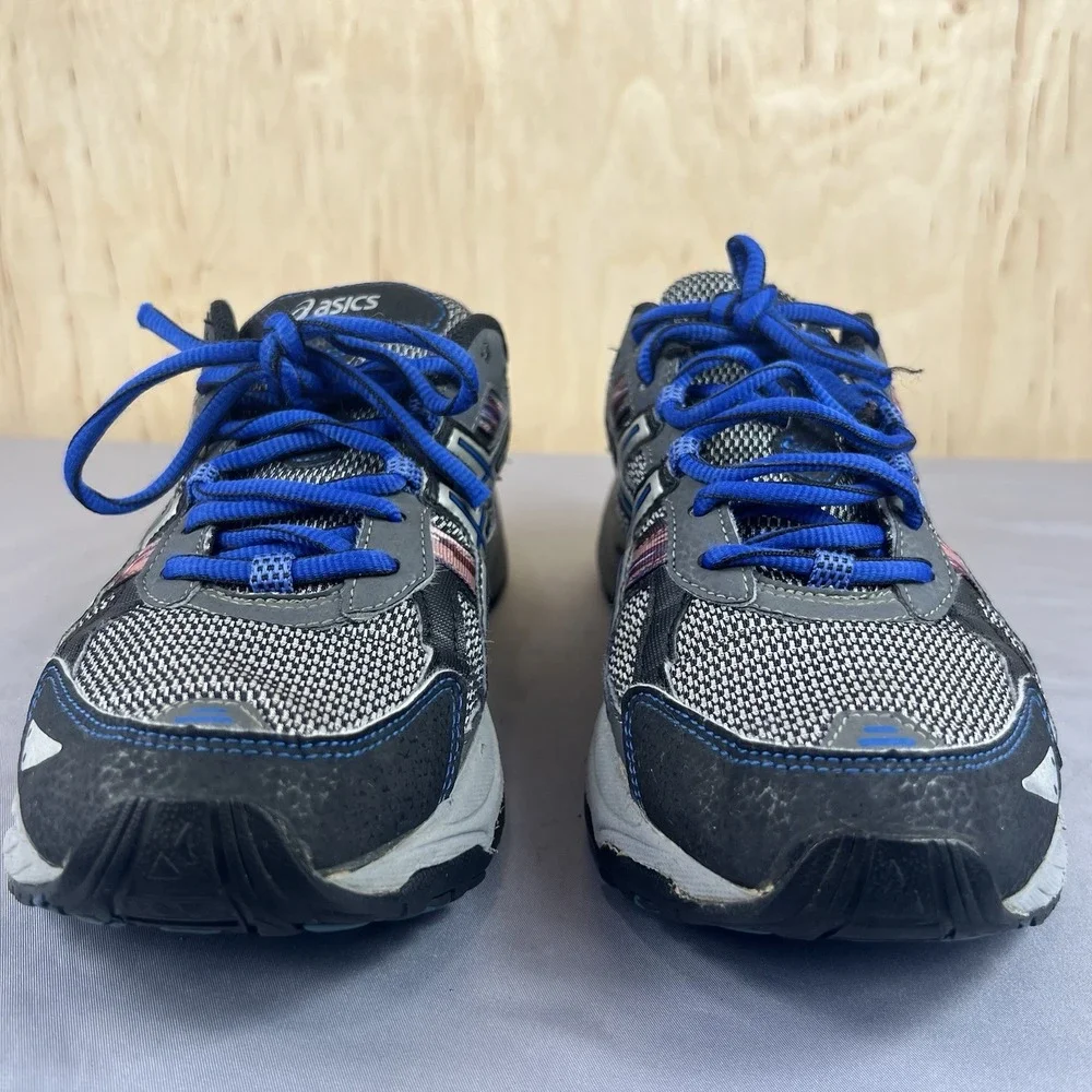 ASICS Gel Venture 5 Men's Size 9 Gray Blue Running Shoes Sneakers T5N3N Used